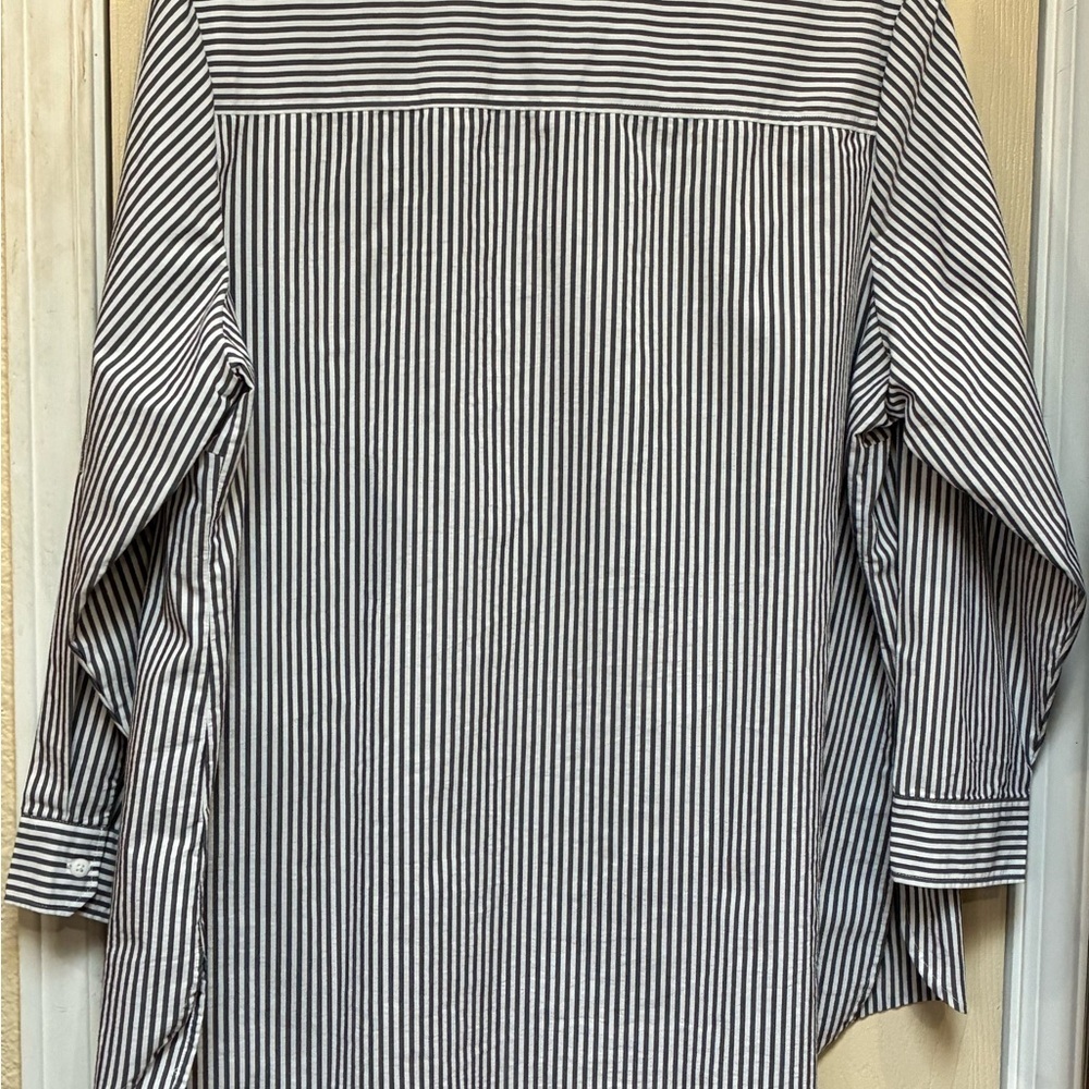 New Striped Shirt with Red Floral Embroidery - Picture 4 of 4